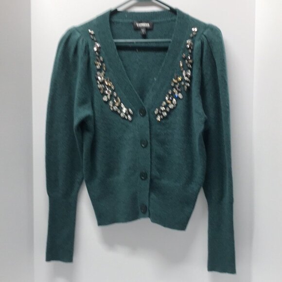 Express Embellished Faux Button-Up Cardigan - Picture 3 of 16